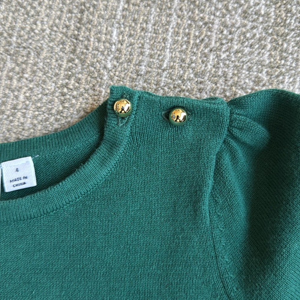 JANIE and JACK Pullover Hunter Green Horse Sweater and Tan Riding Pants Sz 3-4T - Picture 3 of 12